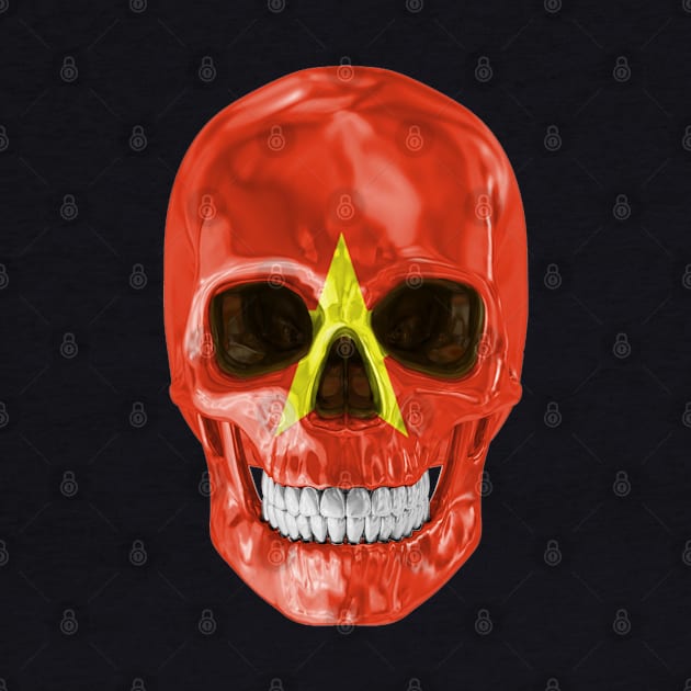 Vietnam Flag Skull - Gift for Vietnamese With Roots From Vietnam by Country Flags